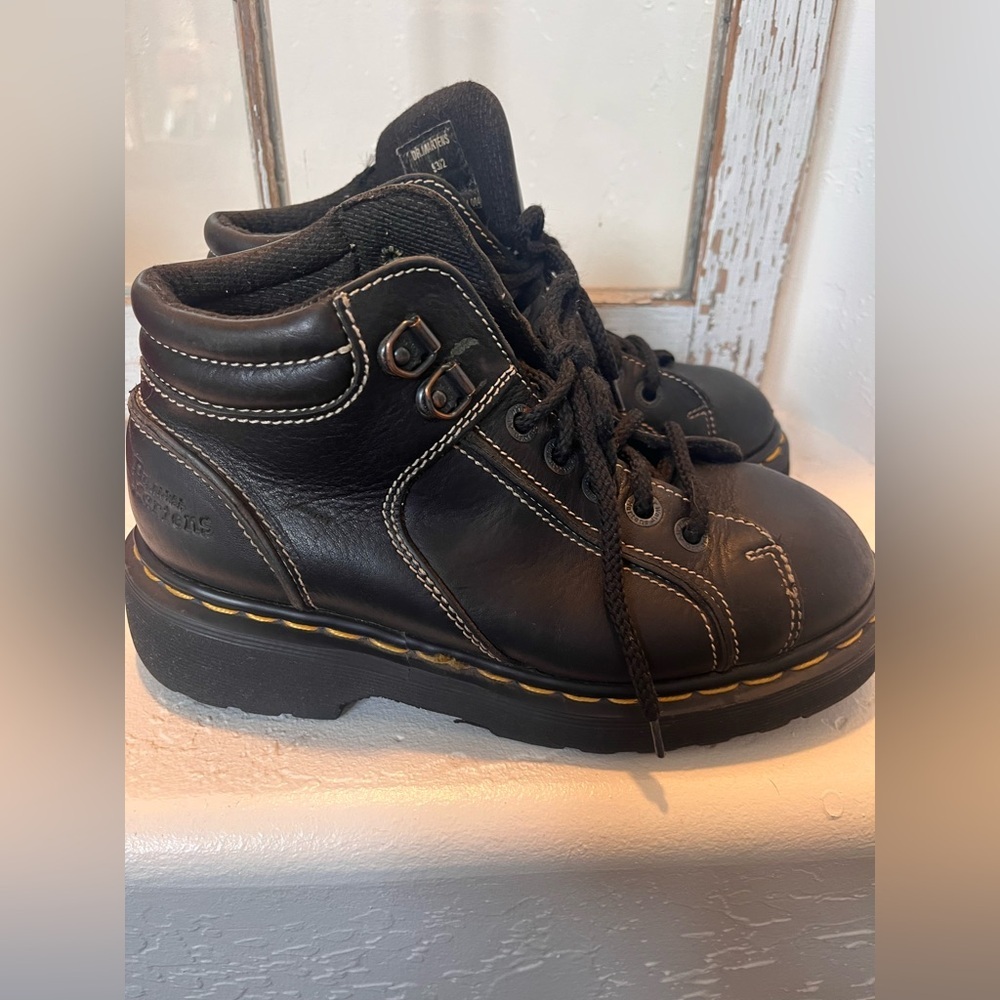 DR. MARTENS DOC MARTENS MEN'S 9352 BLACK GRUNGE COMBAT BOOTS